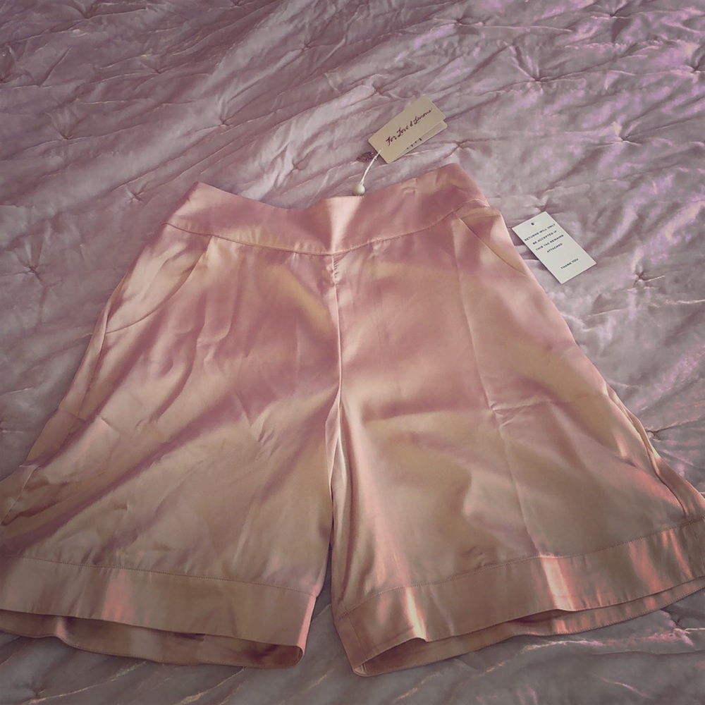 For Love and Lemons x James King satin shorts